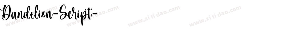 Dandelion-Script字体转换