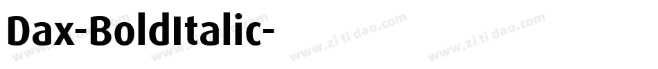 Dax-BoldItalic字体转换