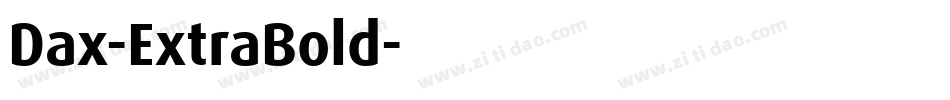 Dax-ExtraBold字体转换