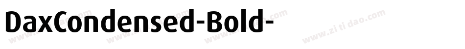 DaxCondensed-Bold字体转换