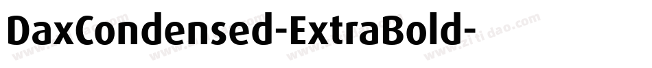 DaxCondensed-ExtraBold字体转换