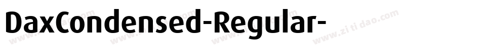 DaxCondensed-Regular字体转换