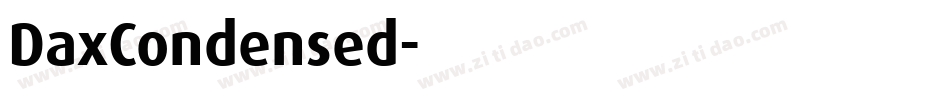 DaxCondensed字体转换