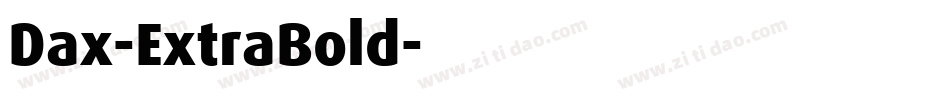 Dax-ExtraBold字体转换