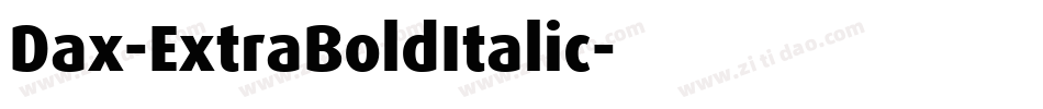 Dax-ExtraBoldItalic字体转换