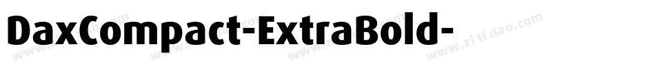 DaxCompact-ExtraBold字体转换