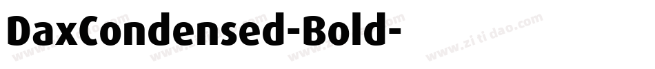 DaxCondensed-Bold字体转换