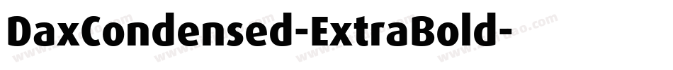 DaxCondensed-ExtraBold字体转换