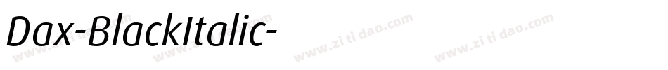 Dax-BlackItalic字体转换