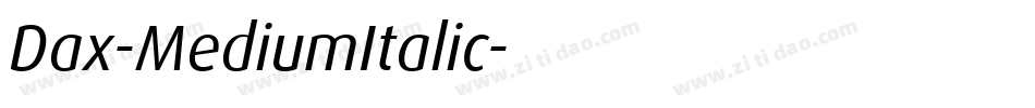 Dax-MediumItalic字体转换
