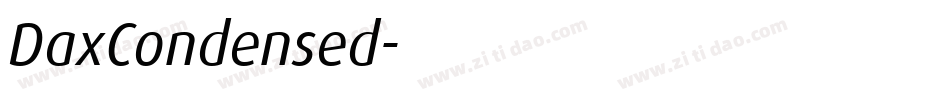 DaxCondensed字体转换