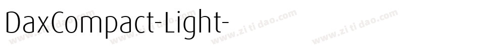 DaxCompact-Light字体转换