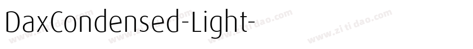 DaxCondensed-Light字体转换