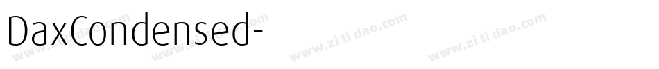DaxCondensed字体转换