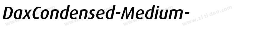 DaxCondensed-Medium字体转换