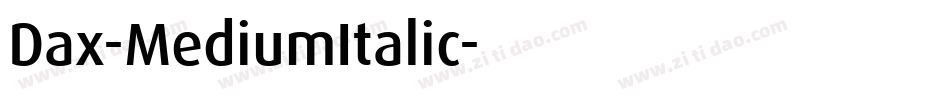 Dax-MediumItalic字体转换