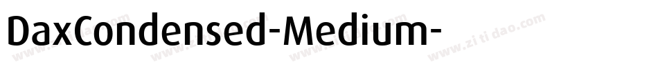 DaxCondensed-Medium字体转换