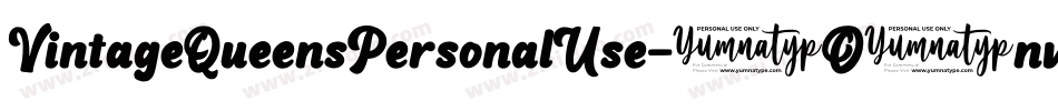 VintageQueensPersonalUse-2O1nw字体转换