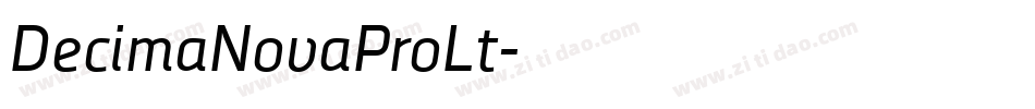 DecimaNovaProLt字体转换