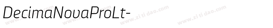 DecimaNovaProLt字体转换