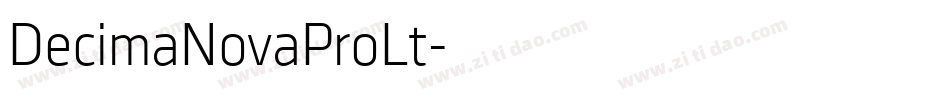 DecimaNovaProLt字体转换