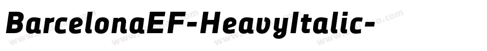 BarcelonaEF-HeavyItalic字体转换