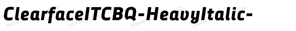 ClearfaceITCBQ-HeavyItalic字体转换