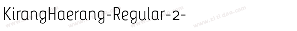 KirangHaerang-Regular-2字体转换
