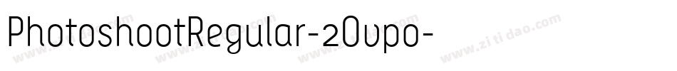 PhotoshootRegular-2Ovpo字体转换
