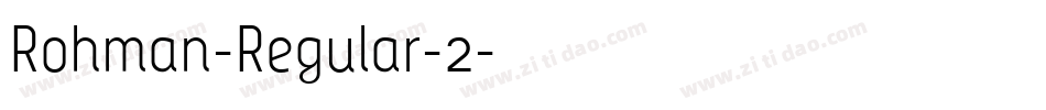 Rohman-Regular-2字体转换