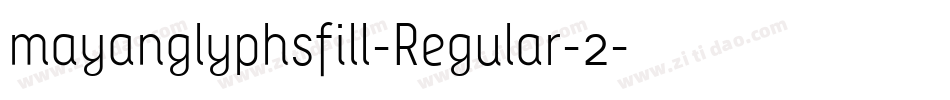mayanglyphsfill-Regular-2字体转换