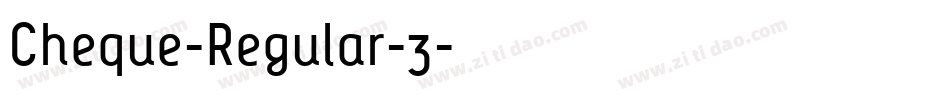 Cheque-Regular-3字体转换