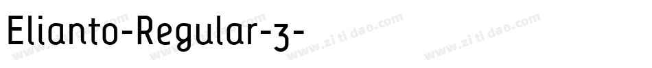 Elianto-Regular-3字体转换