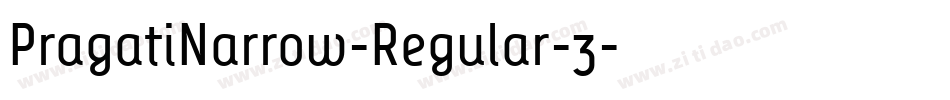 PragatiNarrow-Regular-3字体转换