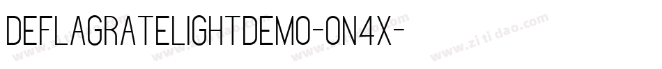 DeflagrateLightDemo-on4x字体转换