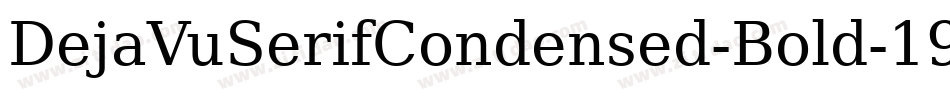 DejaVuSerifCondensed-Bold-19字体转换