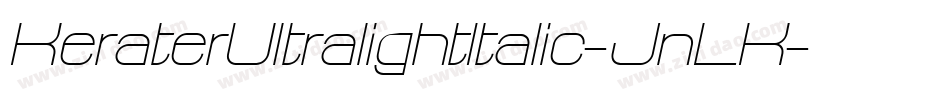 KeraterUltralightItalic-JnLK字体转换