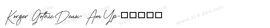 KorgerGothicDeux-AmYp字体转换