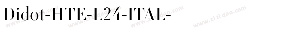 Didot-HTE-L24-ITAL字体转换