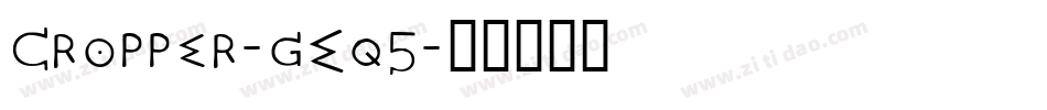 Cropper-gEq5字体转换