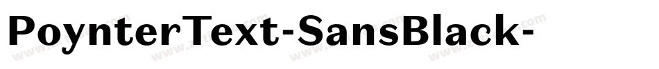 PoynterText-SansBlack字体转换