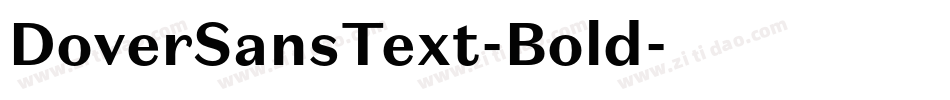 DoverSansText-Bold字体转换