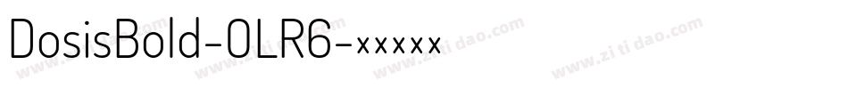 DosisBold-OLR6字体转换