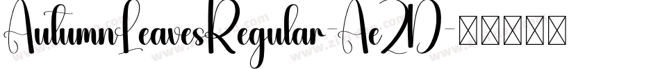AutumnLeavesRegular-AeZD字体转换
