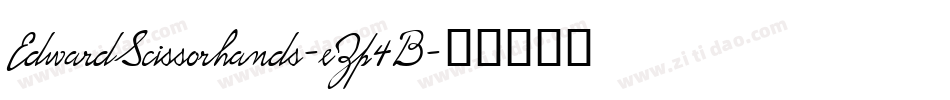 EdwardScissorhands-eZp4B字体转换