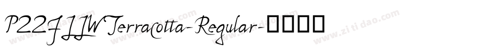 P22FLLWTerracotta-Regular字体转换