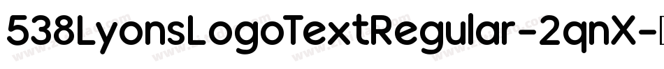 538LyonsLogoTextRegular-2qnX字体转换