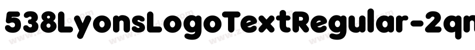 538LyonsLogoTextRegular-2qnX字体转换