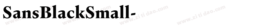 SansBlackSmall字体转换