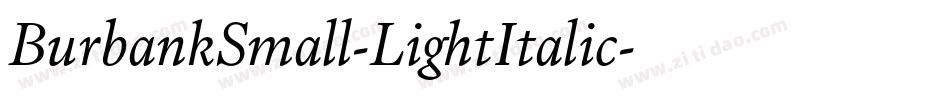 BurbankSmall-LightItalic字体转换
